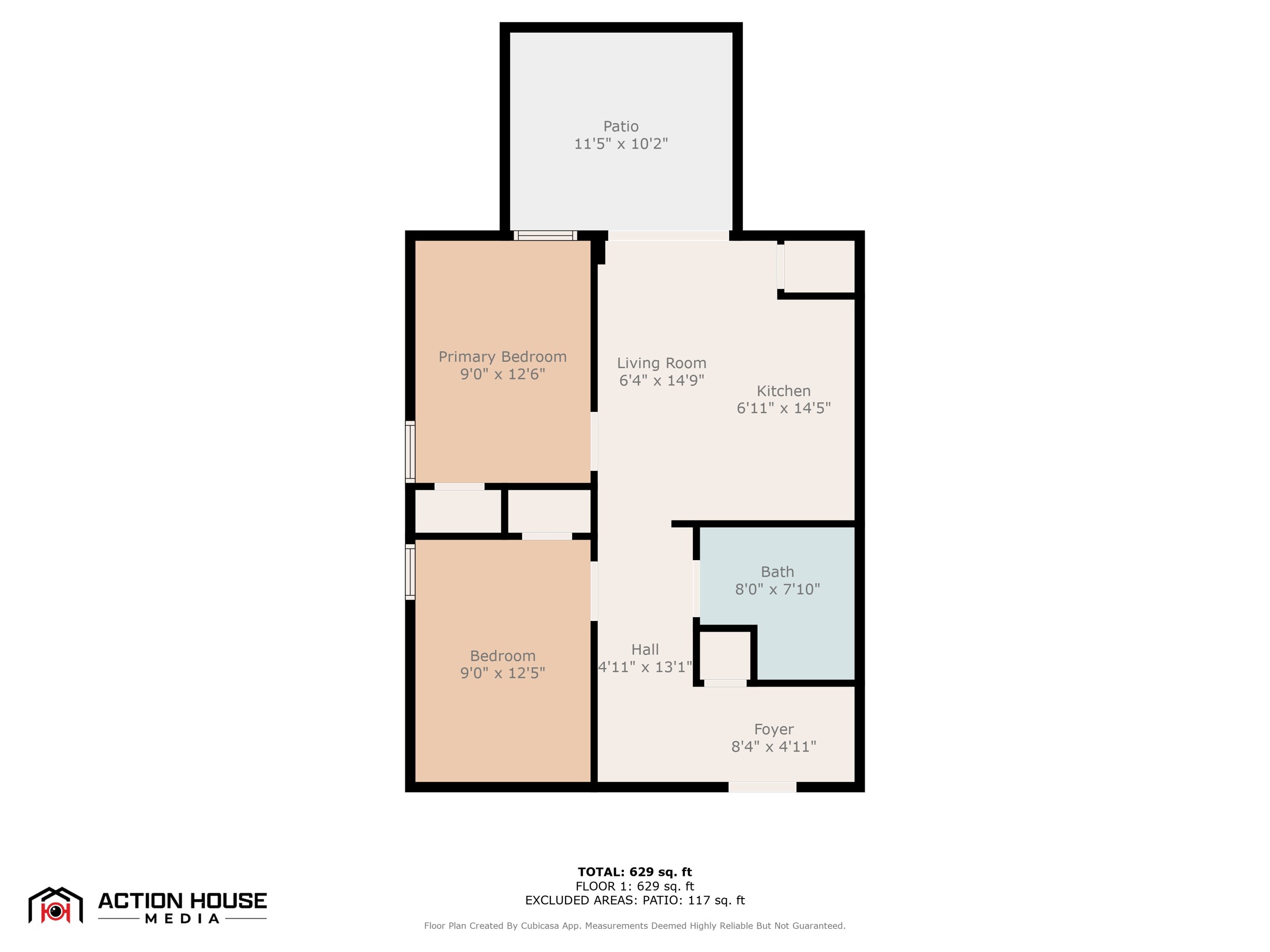 2 bedrooms · 1 bathroom · Ground floor