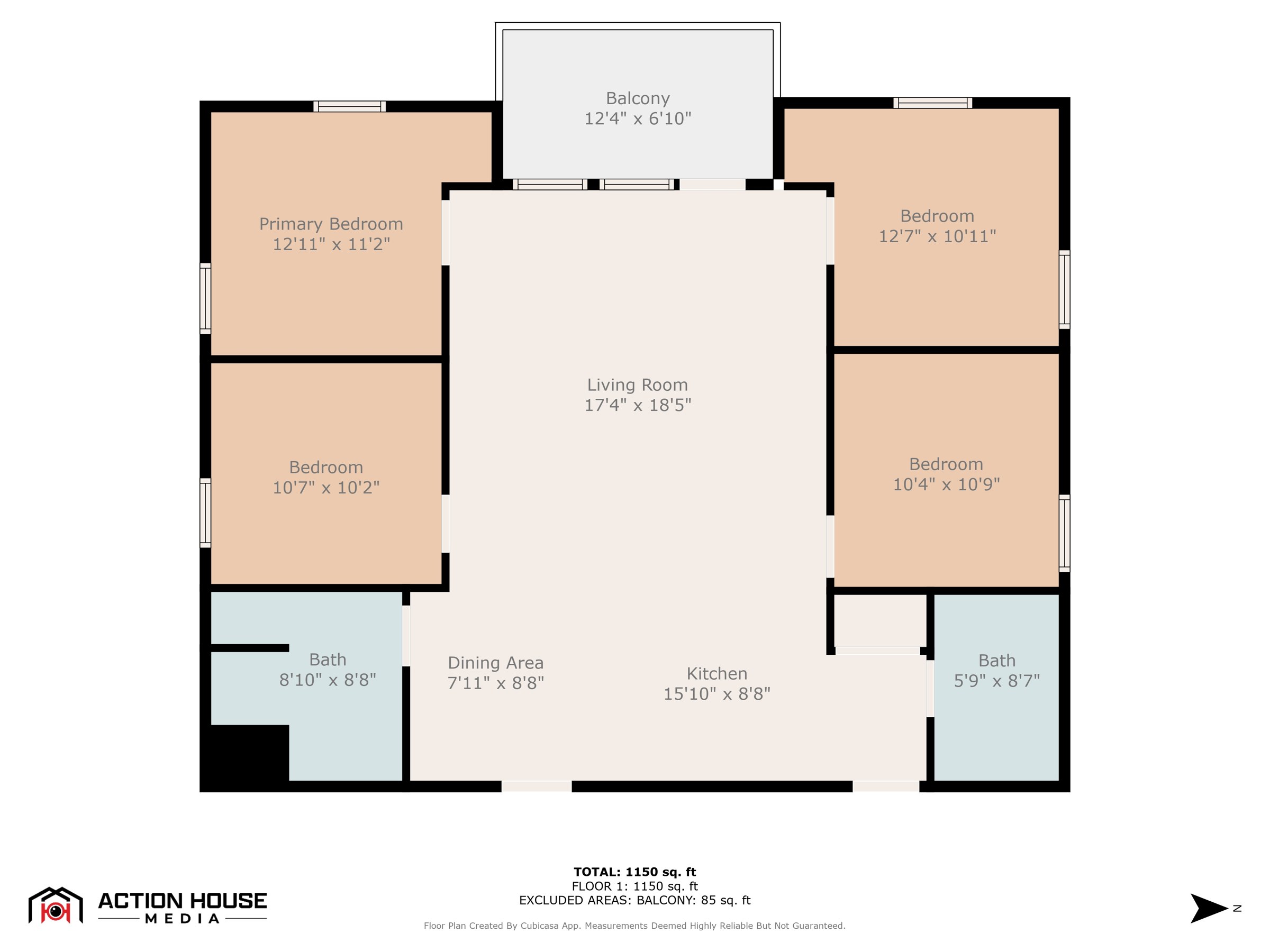 Floors 1–3 · 4 bedrooms